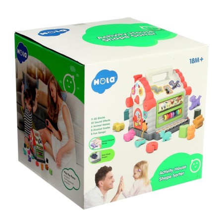 Toy developing logical "house with a pen", light and sound effects, scores, piano, sorter-13