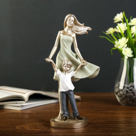 Souvenir Polystone "Mother and Son" 24x11x7 cm