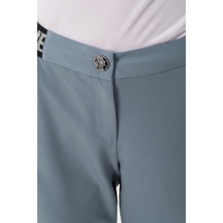 Female trousers, size 42, gray-green color-3