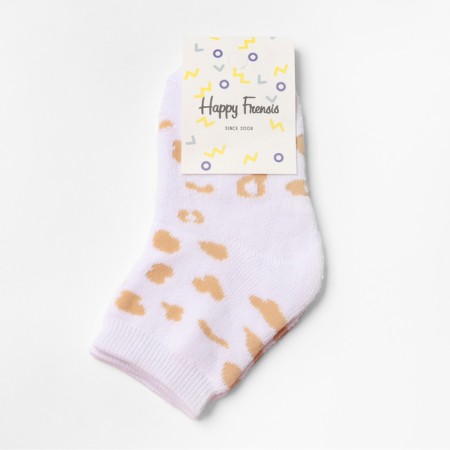 Terry socks for children, white color/leopard, river 16-18-1