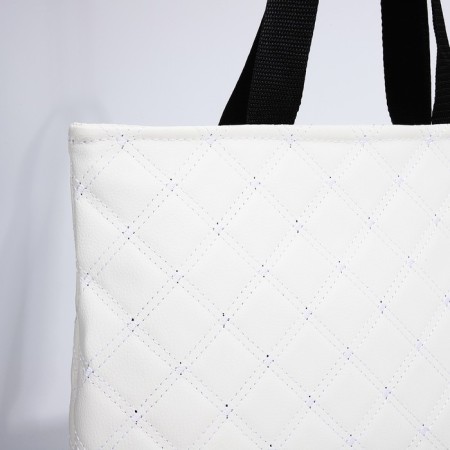 Zipper bag with lightning, milk color-3