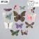 Butterflies cardboard "Geometry with gold" set 12 pcs h = 4-10 cm on magnet