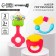 A set of rattles "Sweets", with elastic elements, 3 pcs, crumb I