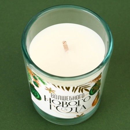 Candles in a glass with aromadiffusor New Year's “Magic New Year”, set, candles 2 pcs., Aromadiffusor 1 pc., Aroma pine-5