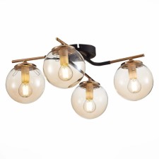 Ceiling EVOLUCE lamp. Sle106902-04. Literno. 4x40 watts, E14, 62.5x42x18.5 cm, black color