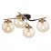 Ceiling EVOLUCE lamp. Sle106902-04. Literno. 4x40 watts, E14, 62.5x42x18.5 cm, black color