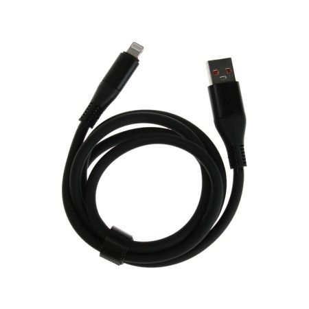 Lightning cable - USB, 5 A, TPE braid, thickened, 1 meter, black-2