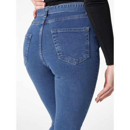 Jeans narrowed to the bottom of women's blue, size 42-44-9