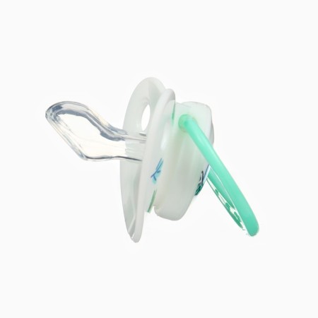 Nipple - orthodontic dummy "birds", +6 months, green color-2