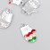 Decor for creativity metal, enamel, rhinestone "Striped mittens" 2.1x1.5 cm