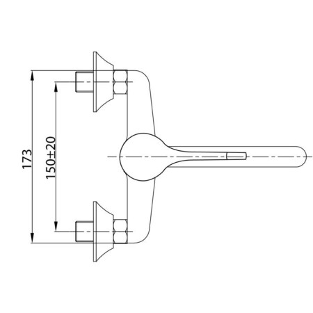 Kitchen mixer Istok Life 0402.976, wall, surgical pen, chrome-2