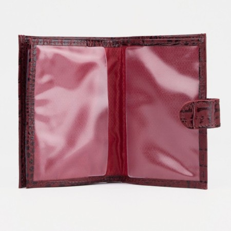 Cover for autoDocations and passports on the button, burgundy color-2