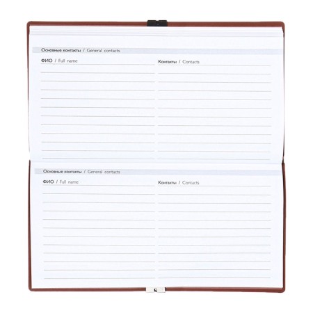 The weekly dated 2025, Escalada, 175 x 95 mm, soft cover with artificial leather, 64 sheets, pancake embossing, block 70, brown-13