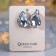 Clips "Party" drops, white color in silver