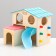 Home for rodents with a slide, wood 17.2 x 15.8 x 16.2 cm