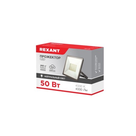 Feetor LED SDO 50W 4000lm 4000k neutral light, black case Rexant-2