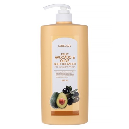 Shower gel with avocado extracts and olives Lebelage Fruit Avocado & Olive Body Cleanser