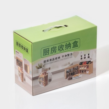 A set of glass cans for bulk products "TUR", 8 items: 6 cans 300 ml, spoon, bamboo box-17