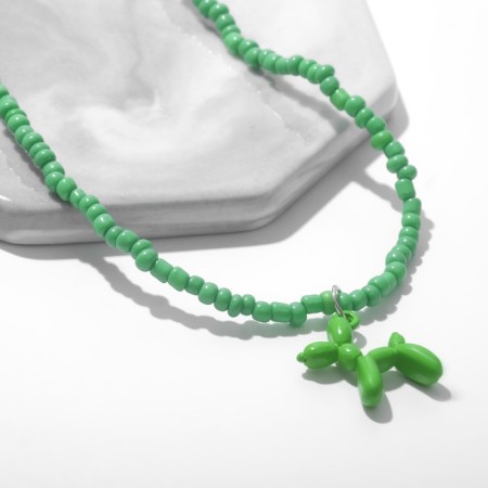 Piece "Dog" of balloons, green color, 36 cm