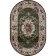 Oval carpet Merinos colizey, size 250x350 cm, color Green