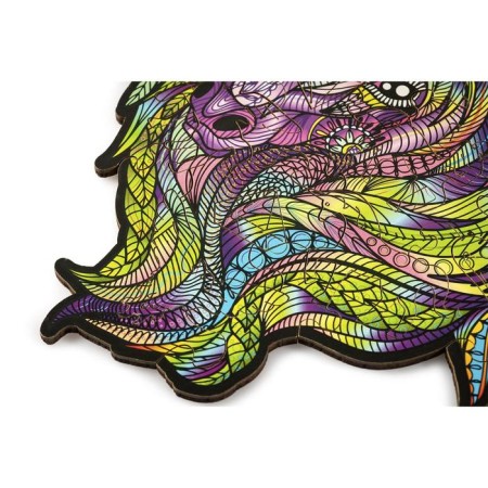Wooden puzzle "Unicorn: violet wind", 16 × 17 cm-1
