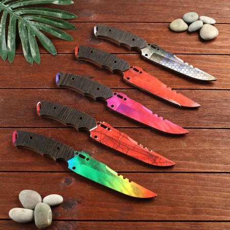 Souvenir wooden knife 1 modification, 5 flowering in the packing, mix