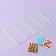 Square chocolate form, silicone, 8 cells, 22.5 × 11 × 0.3 cm, color transparent color