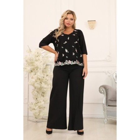 Female trousers, size 46, black color