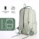 Young backpack from textiles on lightning, 5 pockets, green color