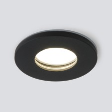 Submissive moisture -proof lamp Elektrostandard, Flickr, 84x84x27 mm, GU10, black matte color