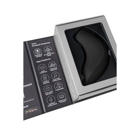 Vacuum-wave stimulator of the Satiffyer Magnetic Deep Pulse clitoris, 11 cm, silicone, black color-4