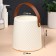 Storage stand, 12.5 × 14.5 × 14.5 cm, white/brown color