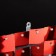 Panel with sequins for photo zones, square, 30*30cm, red color