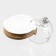 Porcelain lemonade Bellatenero, 12.5 × 9 cm, white color