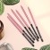 Candles in the cake "Holiday", 6 pcs, 14.5 cm, pink with black