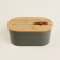 Metal breadstone with a bamboo lid SL Home “CACE”, 2 items: Bread 36 × 20 × 15.5 cm, knife length 28.3 cm