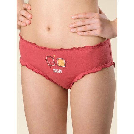 Panties for girls, height 122 cm, beige, blue, terracotta, 3 pcs-3