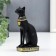 Polystone souvenir "Black Sphinx with gold ears, with patterns" 13x6.5x5 cm