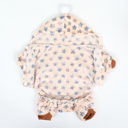 Assumes "Stars" with a hood, size 2xl (DS 45 cm, Osh 45 cm, og 55 cm), beige-8