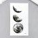 Tattoo on the body Black "Moon phases" 10.5x6 cm