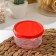 Container Round shares, food, 150 ml, red color