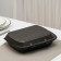 Disposable lunch box, 24.7 × 20.6 × 3.5 cm, 1 section, black color