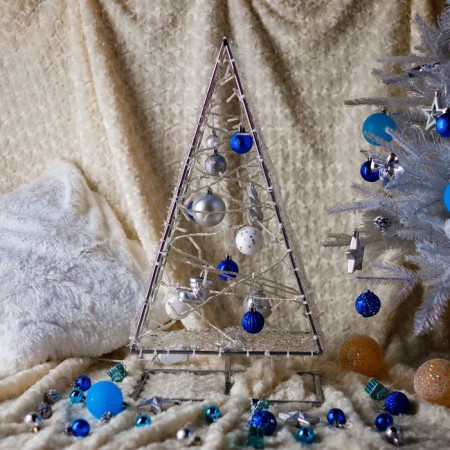 LED figure "silver Christmas tree", 33 × 60 × 20 cm, 15 watts, 220 V-1