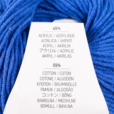 Yarn "Jeans" 55% cotton, 45% acrylic 160m/50g (47 cornflower)-4