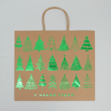 Package gift craft Forest, 32 x 28 x 15 cm, New Year-4
