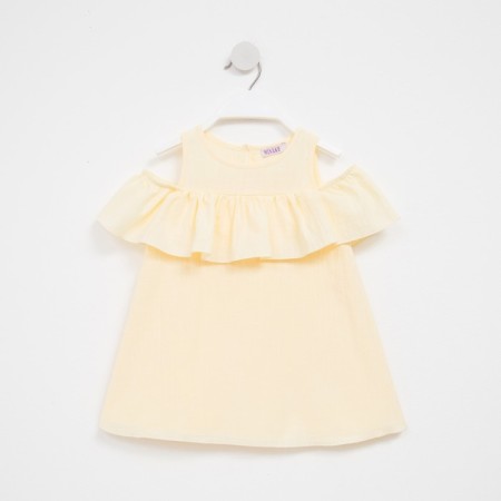 Платье для девочки MINAKU: Cotton Collection цвет желтый, рост 122-5