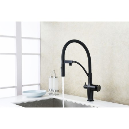LEMARK Bronx LM3761BL kitchen mixer, single -leaf, with output for drinking water, black 90765-2