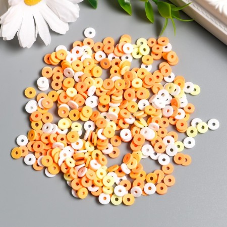 Beads for PVC Creativity "Ring of Yellow-Orange" set ≈ 330 pcs 0.1x0.6x0.6 cm