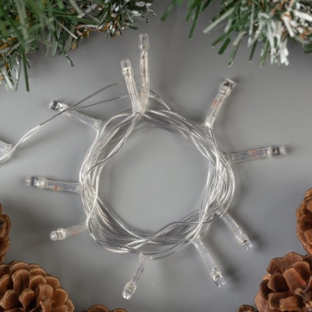 Garland “thread” 1.2 m, IP20, transparent thread, 12 LED, glow of multi, fixing, 220 V-1