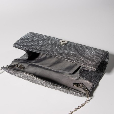 Female clutch, valve department, long chain, silver color-2